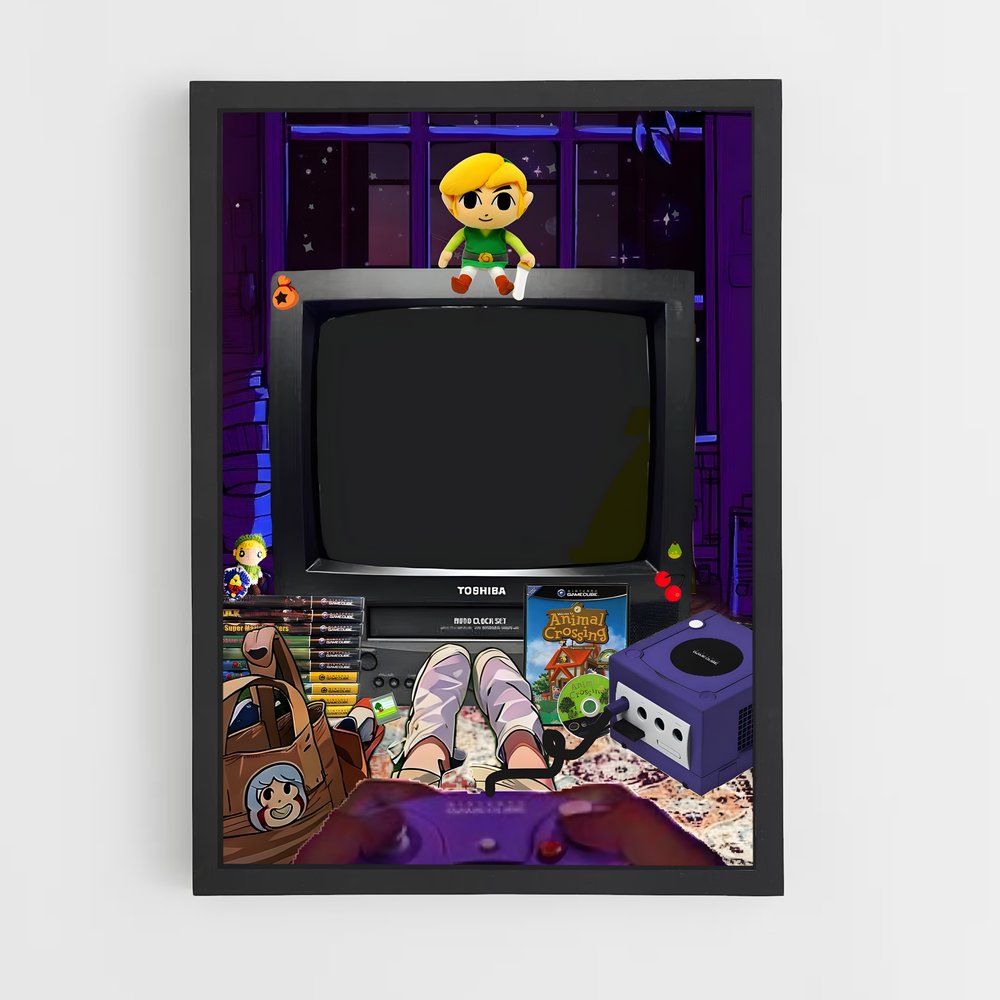 Poster Nostalgie GameCube – affiche Consoles (vue 2)